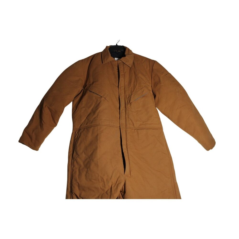 DAKOTA OUTERWEAR MEN'S LARGE LONG BROWN DUCK CANVAS INSULATED COVERALLS USA